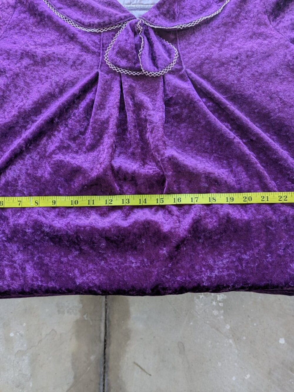 💜Vintage Purple Velvet Painters Smock Costume - Picture 10 of 12